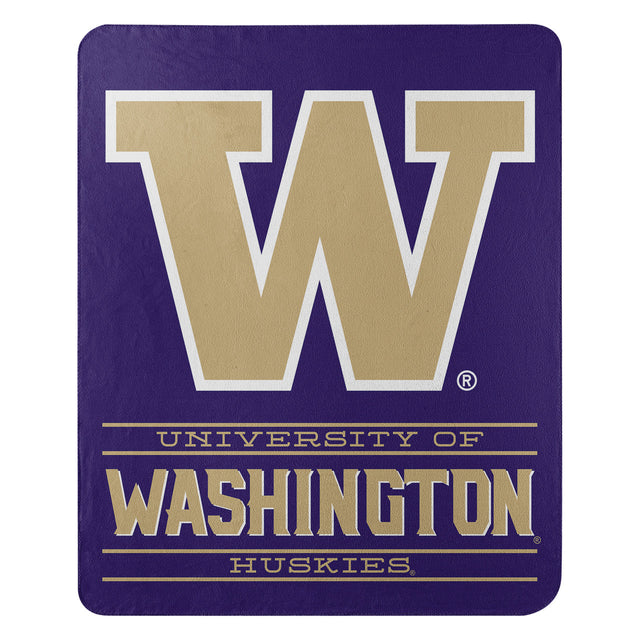 Manta de vellón Washington Huskies de 50 x 60 pulgadas con diseño de control