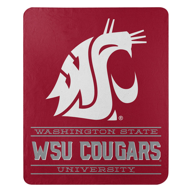 Manta de vellón de los Washington State Cougars de 50 x 60 pulgadas con diseño de control