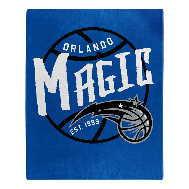 Orlando Magic Blanket 50x60 Raschel Blacktop Design