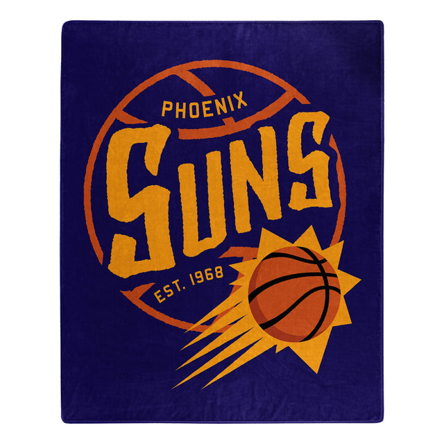 Phoenix Suns Blanket 50x60 Raschel Blacktop Design