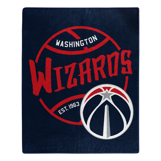 Washington Wizards Blanket 50x60 Raschel Blacktop Design