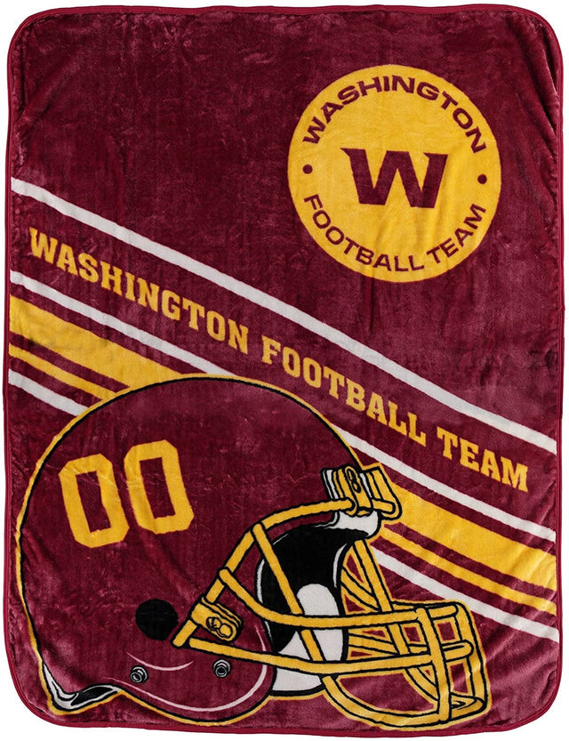 Manta del equipo de fútbol de Washington, diseño inclinado de 60 x 80 pulgadas, de Raschel