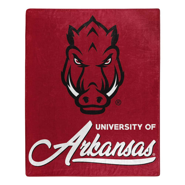 Manta de los Arkansas Razorbacks de 50 x 60 pulgadas con diseño exclusivo de Raschel