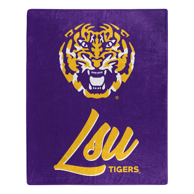 LSU Tigers 毛毯 50x60 Raschel 标志性设计