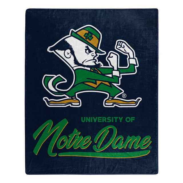 Manta de Notre Dame Fighting Irish de 50 x 60 pulgadas, diseño exclusivo de Raschel