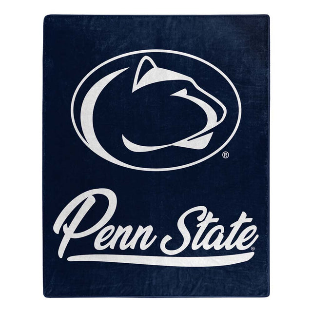 Manta de los Penn State Nittany Lions de 50 x 60 con diseño exclusivo de Raschel