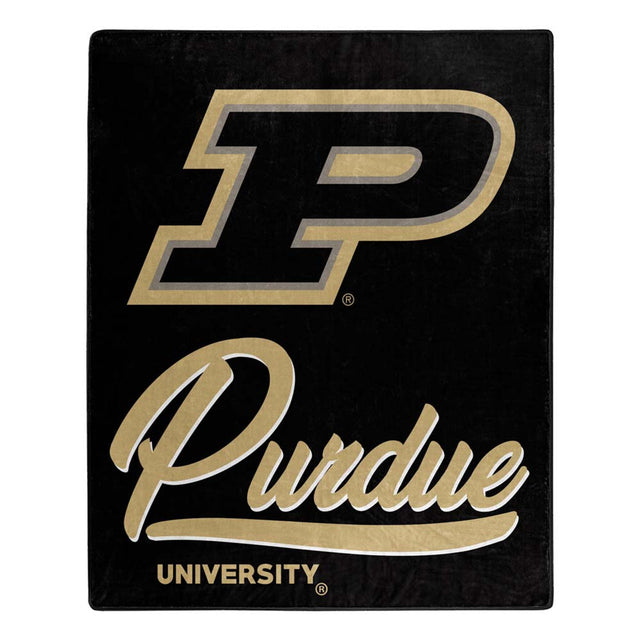 Manta de Purdue Boilermakers de 50 x 60 con diseño exclusivo de Raschel