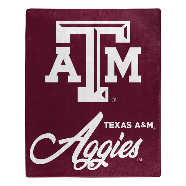 Manta de Texas A&amp;M Aggies de 50 x 60 pulgadas, diseño exclusivo de Raschel