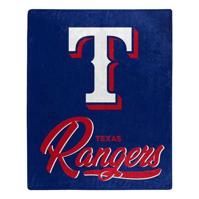 Manta de los Texas Rangers de 50 x 60 pulgadas con diseño exclusivo de Raschel