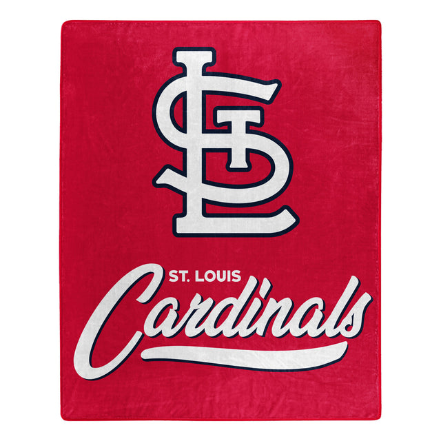 Manta de los St. Louis Cardinals de 50 x 60 con diseño exclusivo de Raschel