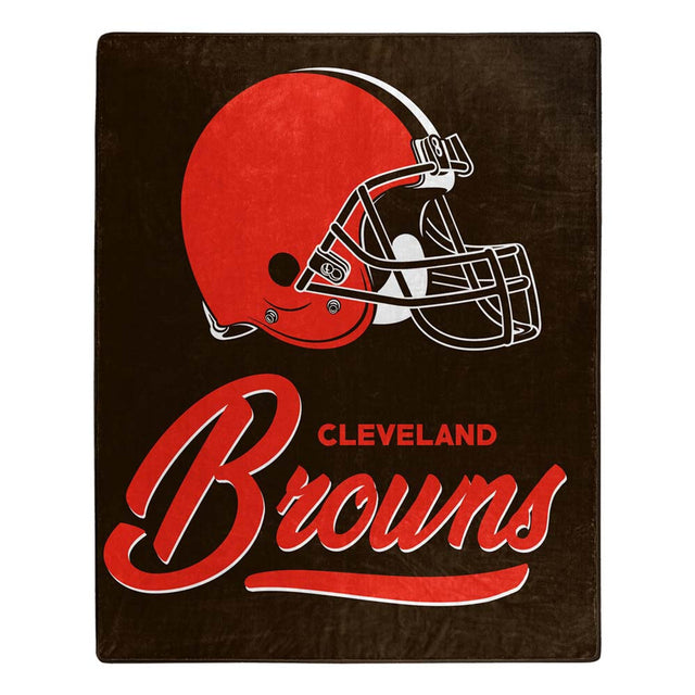 Manta de los Cleveland Browns de 50 x 60 con diseño exclusivo de Raschel