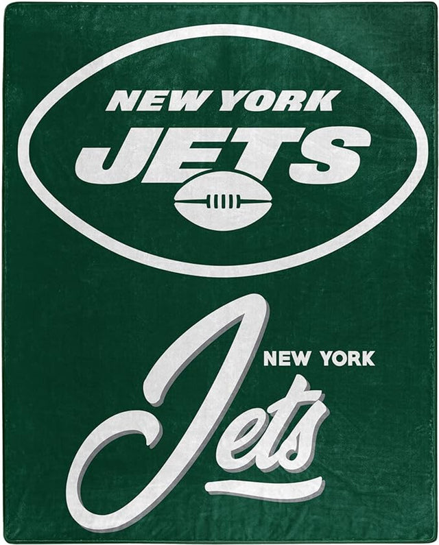 Manta de los New York Jets de 50 x 60 pulgadas con diseño exclusivo de Raschel