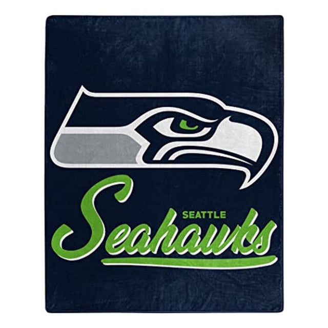 Manta de los Seattle Seahawks de 50 x 60 pulgadas con diseño exclusivo de Raschel