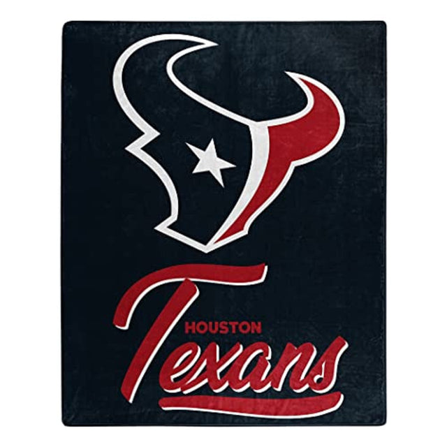 Manta de los Houston Texans de 50 x 60 pulgadas con diseño exclusivo de Raschel