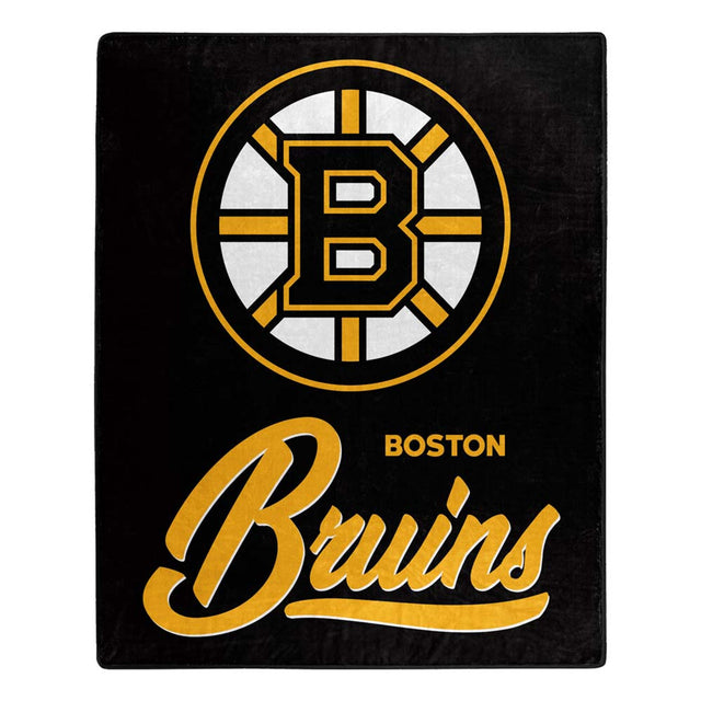 Manta de los Boston Bruins de 50 x 60 pulgadas, diseño exclusivo de Raschel