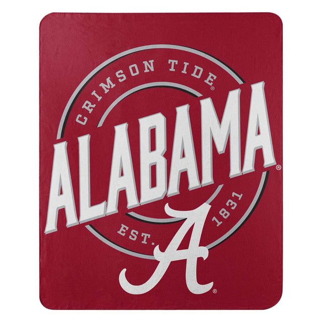 Diseño de campaña de manta Alabama Crimson Tide de vellón de 50 x 60 pulgadas