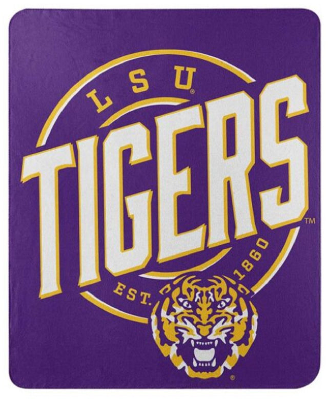 Manta de vellón de los LSU Tigers de 50 x 60 pulgadas con diseño de campaña