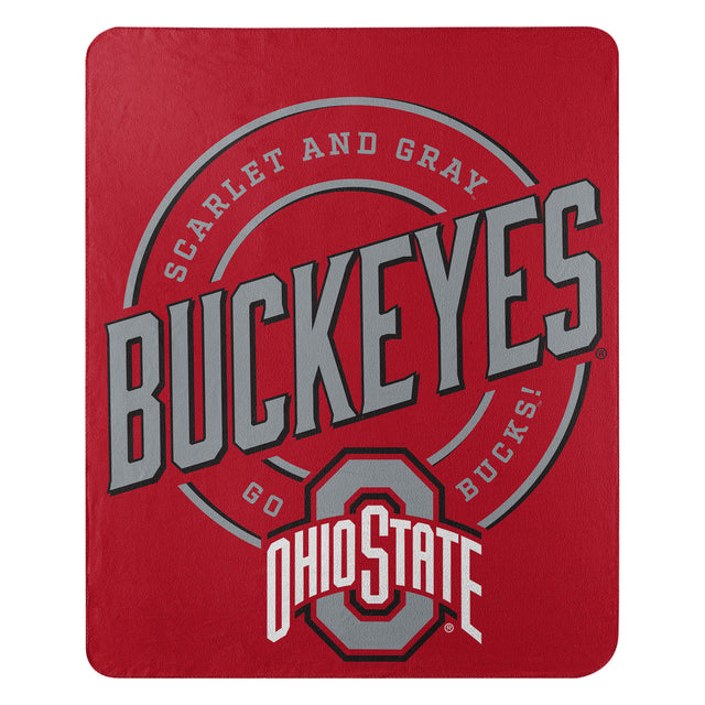 Diseño de campaña de manta polar Ohio State Buckeyes de 50 x 60 pulgadas