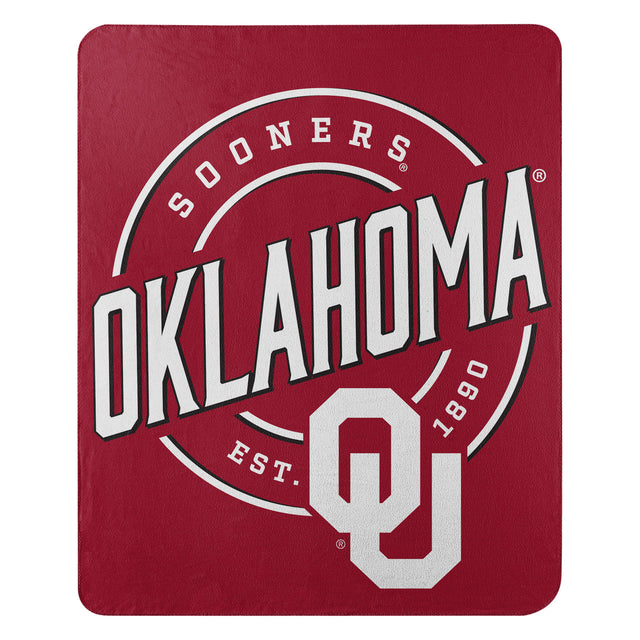 Manta de forro polar de los Oklahoma Sooners de 50 x 60 pulgadas con diseño de campaña