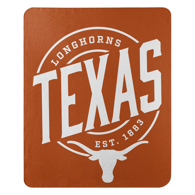 Manta de forro polar de Texas Longhorns de 50 x 60 pulgadas, diseño de campaña