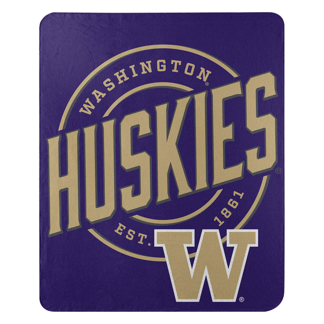 Manta de forro polar Washington Huskies de 50 x 60 pulgadas, diseño de campaña