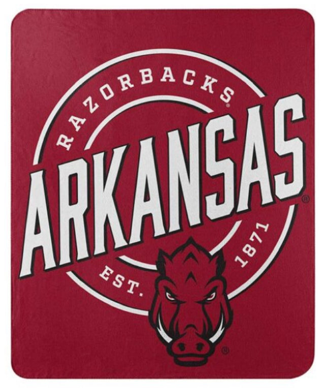 Manta de forro polar de Arkansas Razorbacks de 50 x 60 pulgadas, diseño de campaña