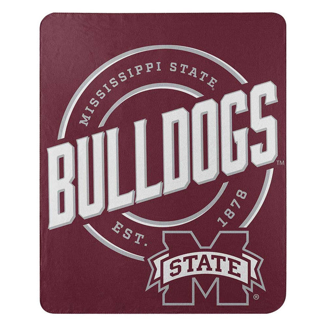 Manta de forro polar de Mississippi State Bulldogs de 50 x 60 pulgadas, diseño de campaña