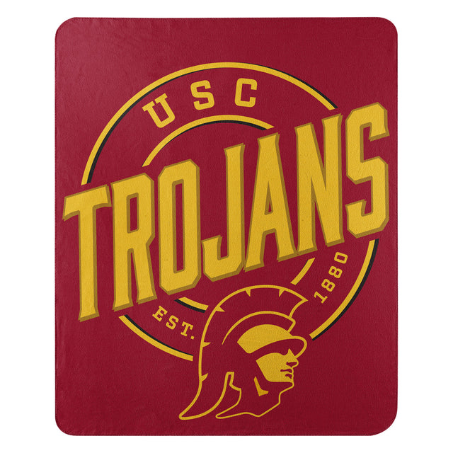 Manta de forro polar de 50 x 60 pulgadas de los Trojans de la USC, diseño de campaña