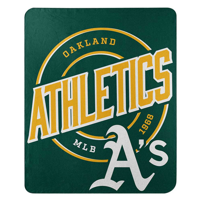 Manta de forro polar de 50 x 60 de Oakland Athletics con diseño de campaña