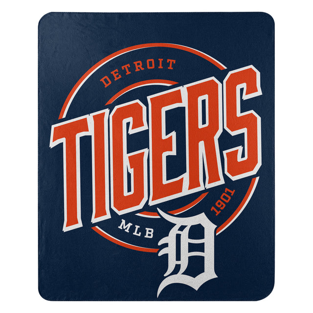 Manta de vellón de los Detroit Tigers de 50 x 60 pulgadas con diseño de campaña