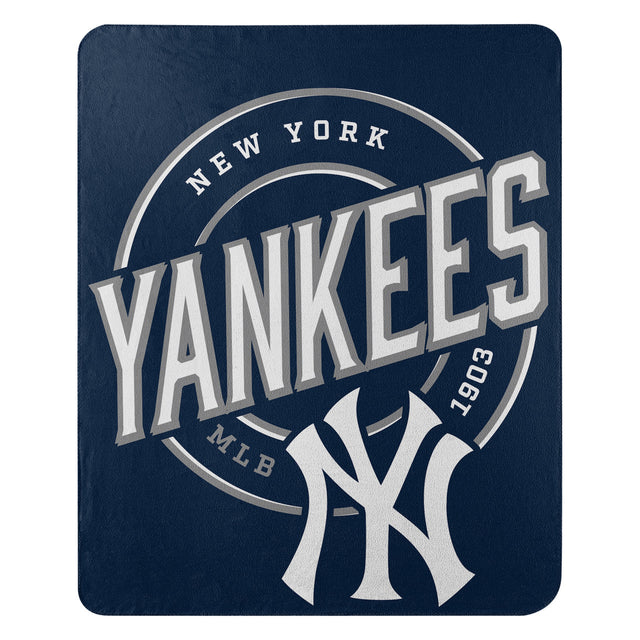 Manta de los Yankees de Nueva York 50x60 Diseño de campaña de vellón