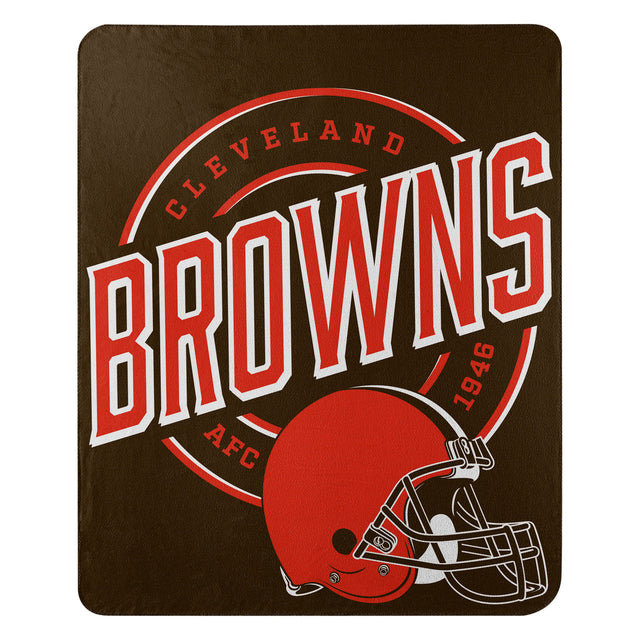 Manta de forro polar de los Cleveland Browns de 50 x 60 pulgadas con diseño de campaña