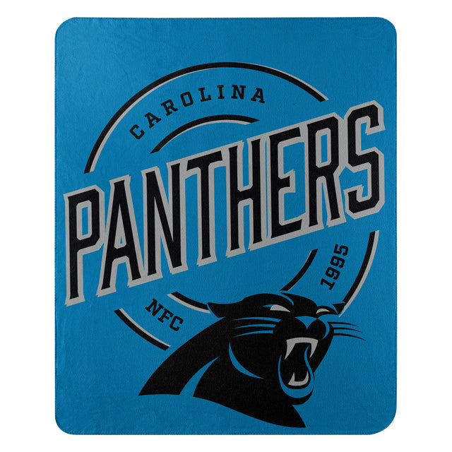 Manta de forro polar de los Carolina Panthers de 50 x 60 pulgadas con diseño de campaña