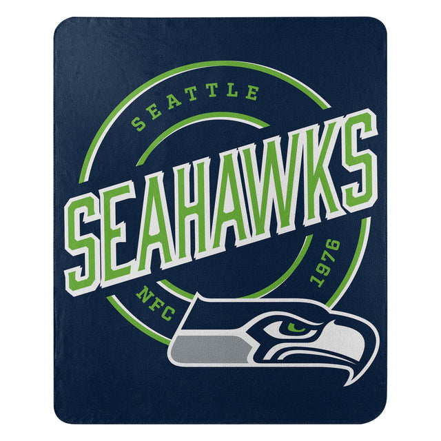 Manta de los Seattle Seahawks de 50 x 60 pulgadas con diseño de campaña de vellón