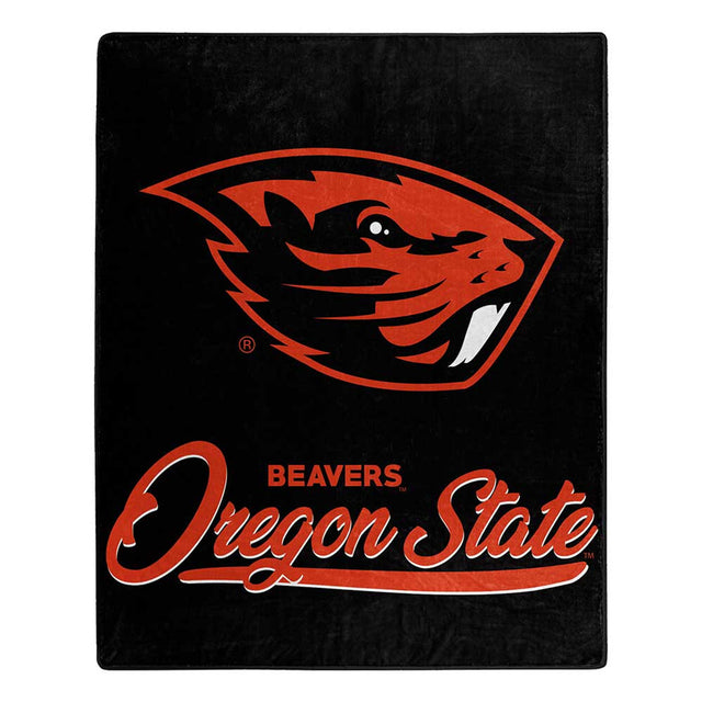 Manta de los Oregon State Beavers de 50 x 60 pulgadas, diseño exclusivo de Raschel