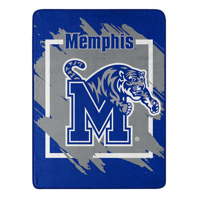 Manta de los Memphis Tigers de 46 x 60, diseño microraschel dimensional enrollada