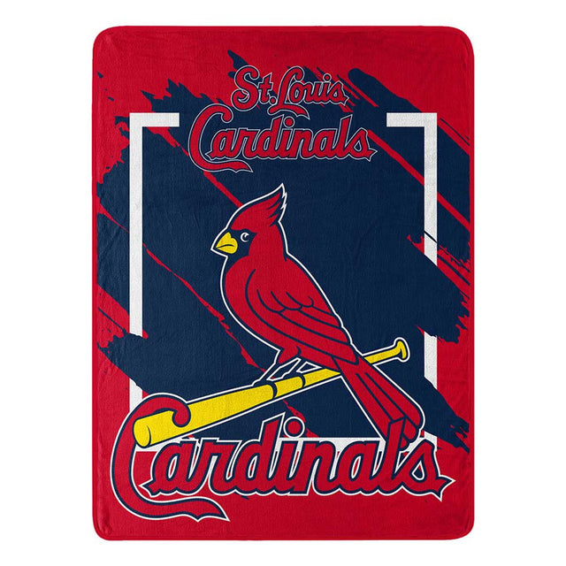 Manta St. Louis Cardinals 46x60 Micro Raschel Diseño dimensional Enrollado