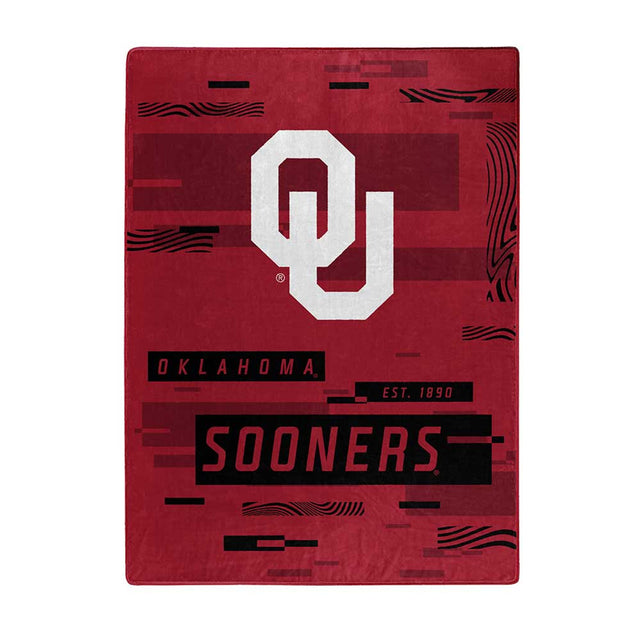 Manta Oklahoma Sooners 60x80 Diseño digitalizado Raschel