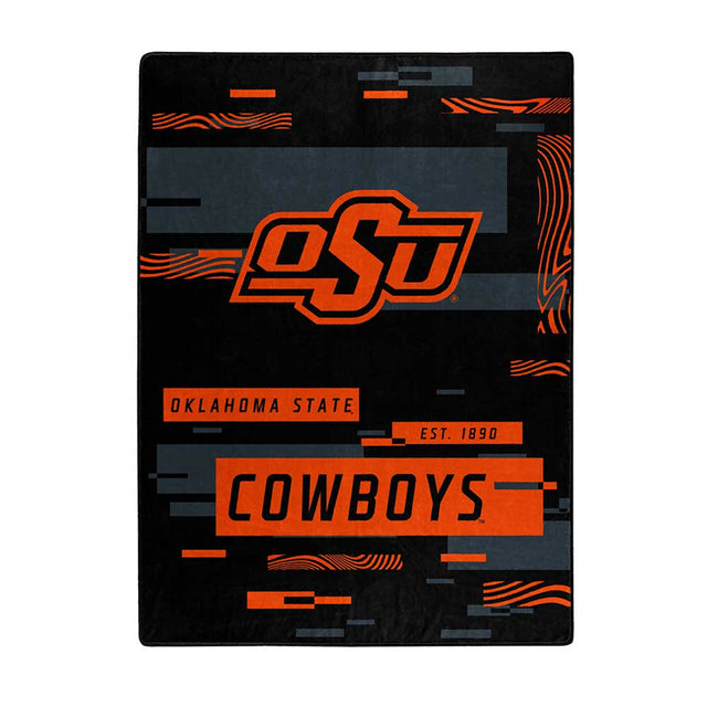 Manta de los Oklahoma State Cowboys de 60 x 80 pulgadas con diseño digital Raschel