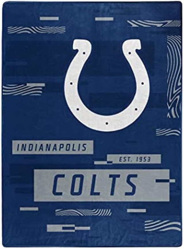 Manta de los Indianapolis Colts de 60 x 80 con diseño digitalizado de Raschel