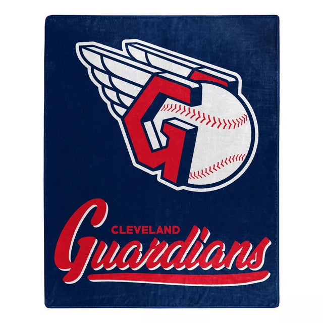 Manta de los Cleveland Guardians de 50 x 60 con diseño exclusivo de Raschel