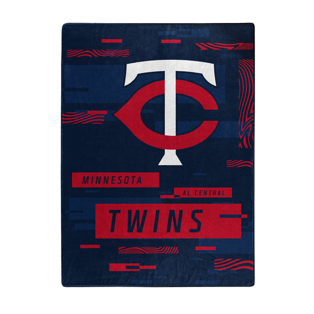 Manta de los Minnesota Twins de 60 x 80 pulgadas con diseño digitalizado de Raschel