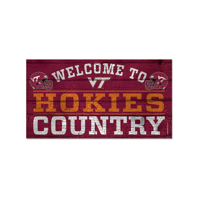 Virginia Tech Hokies Wood Sign 13"x24" 1/4" thick