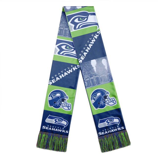 Bufanda de los Seattle Seahawks con diseño de barra impresa