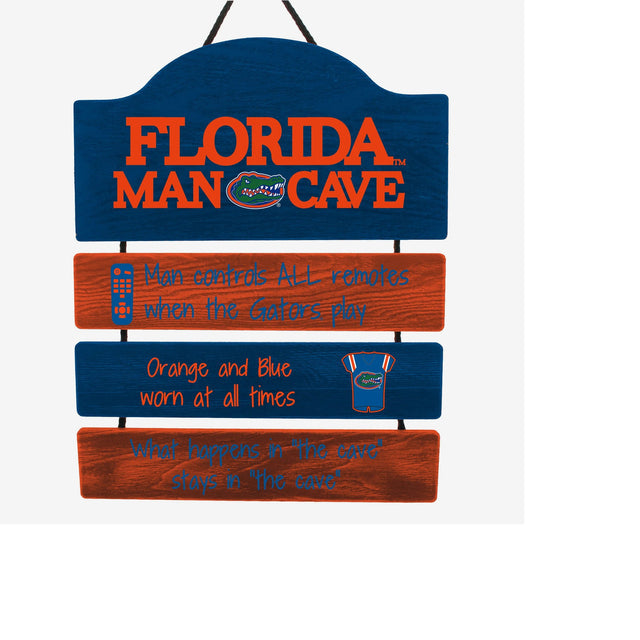 Letrero de madera con diseño de cueva para hombres de Florida Gators