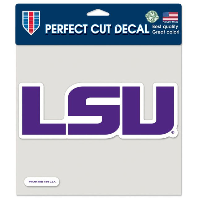 Calcomanía de color de corte perfecto de LSU Tigers de 8" x 8"