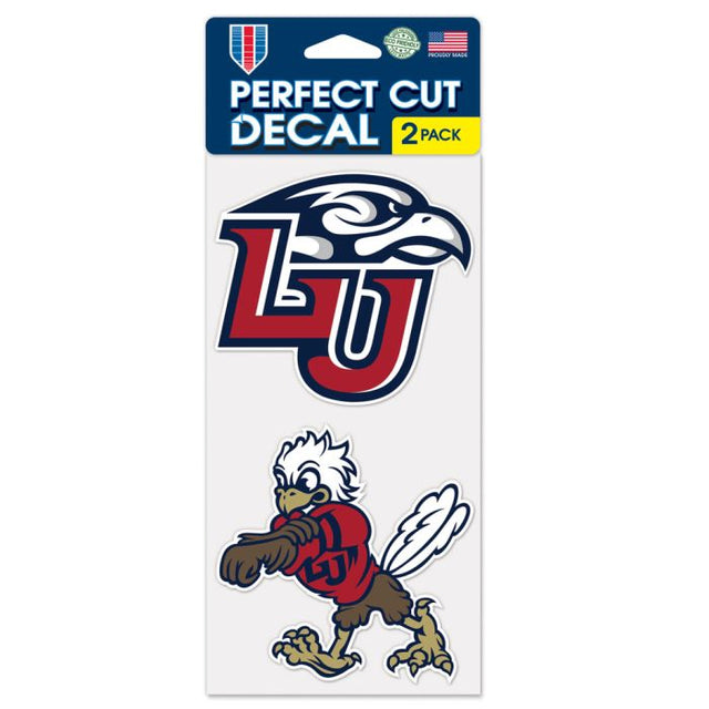 Juego de dos calcomanías de corte perfecto de Liberty Flames de 4" x 4"