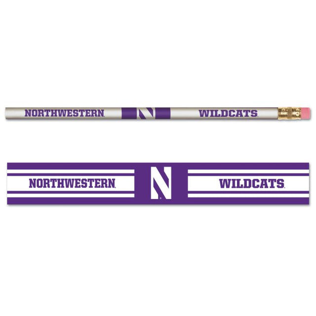 Paquete de 6 lápices de los Northwestern Wildcats