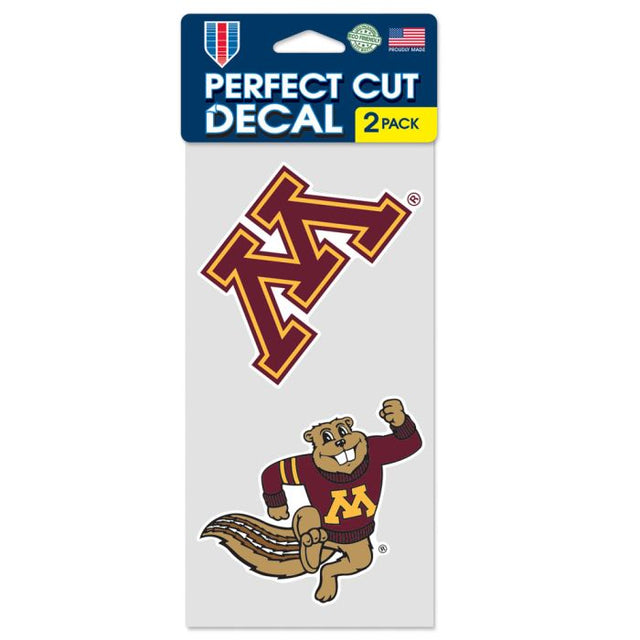 Minnesota Golden Gophers Perfect Cut Decal Set of two 4"x4"