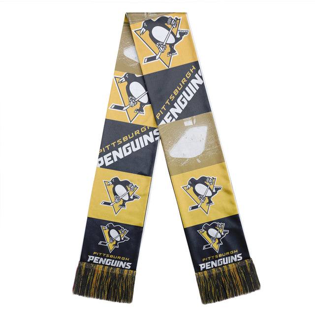 Bufanda de los Pittsburgh Penguins con diseño de barra impresa